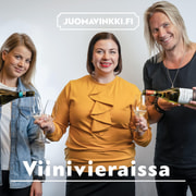 Viinivieraissa Anni Hautala ja juhlien viinit