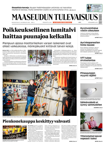 Kansikuva näköislehdelle Maaseudun Tulevaisuus