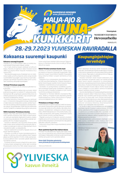 Kansikuva näköislehdelle Ilmoitusliitteet