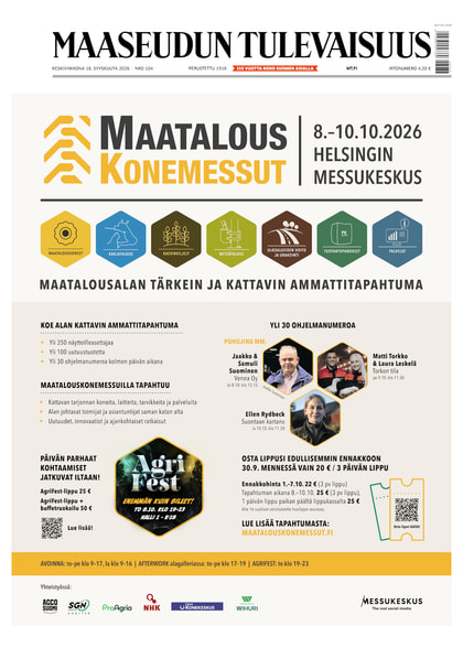 Kansikuva näköislehdelle Maaseudun Tulevaisuus