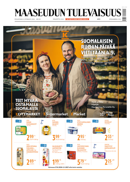 Kansikuva näköislehdelle Maaseudun Tulevaisuus