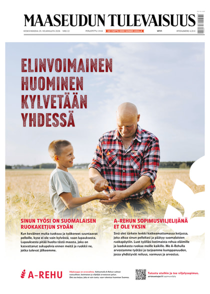 Kansikuva näköislehdelle Maaseudun Tulevaisuus
