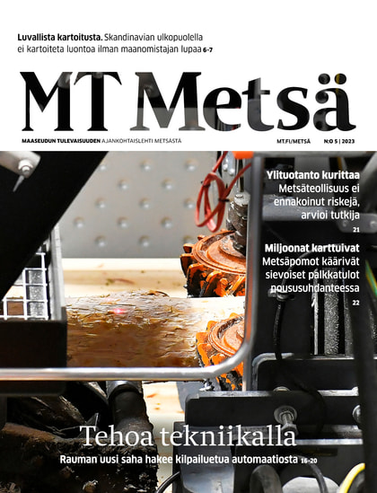 Kansikuva näköislehdelle MT Metsä